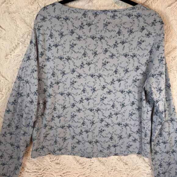 Lucky Brand Blue Floral Blouse - Picture 10 of 14